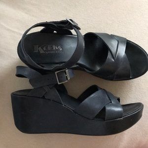 Danica Korks black wedge